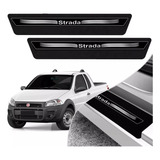 Soleira Porta Plus Fiat Strada 09 2010 2011 Á 2018 Preto