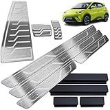 Soleiras Aço Inox Dolphin Mini Com Pedaleiras E Vinil Adesivo Protetor Prata Soleiras Inox Escovado