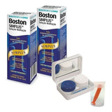 Solução Boston Simplus 120ml 2 Caixas   Estojo Com Ventosa