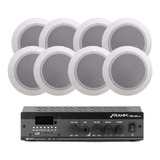 Som Ambiente Slim 1800 Frahm Bluetooth 9 Arandelas Pretas