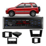Som Automotivo Auto Radio Usb Bluetooth Moldura Painel 1 Din