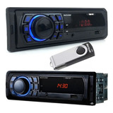 Som Mp3 Player 1din Usb Radio Multilaser Fm Bluetooth Carro