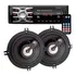 Som Mp3 Player Bt Usb + Par Falantes 5 Polegadas Automotivo