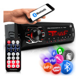 Som Pra Carro Aparelho Rádio Automotivo Bluetooth Bt Sd