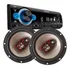 Som Radio Automotivo Aiwa Bt Fm + Par Falante 6p 100w Bravox