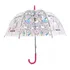 Sombrinha Guarda Chuva Desenho Unicornio Automático Meninas Cor Transparente Cabos Rosa, Lilas E Azul