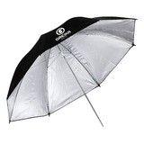 Sombrinha Preta Prata Rebatedora Greika 91cm Para Flash