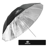 Sombrinha Rebatedora Preto prata Greika Grande 180cm