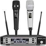 SOMLIMI Original EW135G4 Sem Fio Microfone Profissional Para Cantares Performances DePalco Karaoke Conferenciada Lgreja Palestra Preto E Branco