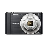 Sony Câmera Digital Compacta DSCW810B CEH 20 1 MP 6 X Zoom 2 7 LCD 720p HD Lente Sony G De 26 Mm Preta