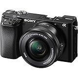 Sony Câmera Sem Espelho Alpha A6100 Com Lente De Zoom De 16 50 Mm  Preta  ILCE6100L B 