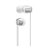 Sony Fones De Ouvido Intra-auriculares Sem Fio Wi-c310 Com Microfone Para Chamadas Telefônicas, Branco (wi-c310/w)