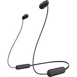 Sony Fones De Ouvido Intra Auriculares WI C100 Sem Fio Bluetooth Com Microfone Embutido Preto