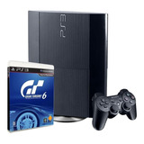 Sony Playstation 3 Super Slim 250gb Gran Turismo 6 Cor Charcoal Black