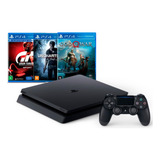 Sony Playstation 4 1tb Ps4 Slim 1tb 3 Jogos Impecavel Nota Fiscal E Garantia