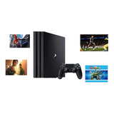 Sony Playstation 4 Pro 1tb Standard Cor Preto Onyx Jogo Fisico Surpresa