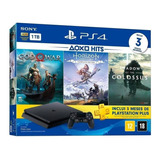 Sony Playstation 4 Slim 1tb Hits Bundle  God Of War horizon Zero Dawn Complete Edition shadow Of The Colossus Cor Preto Onyx