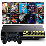 Sony Ps3 Playstation 3 Super Slim 250gb Grand Theft Auto V 45 Jogos