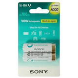 Sony Recarregável 2000mah Aa Com Nf
