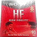 Sony Son8c90hfl 90 Minutos Hf Gravadores 8 Tijolos Pacote Normal Bias áudio Alta Fidelidade Cassetes