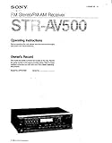 Sony Str av500 Receiver