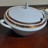 Sopeira Antiga Porcelana Steatita Com Ouro 2 Litros Linda