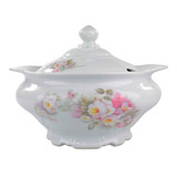 Sopeira Branca Decorada Porcelana Schmidt 1 Linha 3 Litros