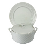 Sopeira De Porcelana Real Com Prato