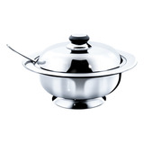 Sopeira Inox 2 Litros Tigela Com Tampa E Concha Para Servir