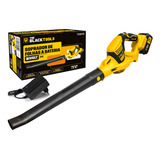 Soprador De Folhas A Bateria 21v Elétrico Cor Amarelo 110v 220v Tcb21c The Black Tools