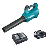 Soprador Makita Dub184 Bateria 18v 5ah Carregador Bivolt Cor Azul 110v 220v