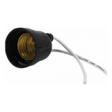 Soquete Bocal E27 Com Rabicho 10 Cm Preto Foxlux