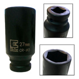 Soquete Longo De Impacto Sextavado 27mm X 1 2 pol Em Aço