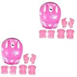 Sosoport 14 Peças 1 Kits De Capacete De Patinação Cotoveleiras Equipamento De Skate Equipamento De Ciclismo Joelheira Capacete Infantil Filho Patins De Gelo Carro De Equilíbrio