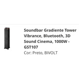 Sound Bar Gradiente Gst107 Preto 1000w Bluetooth