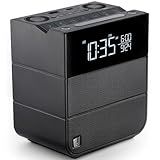 Soundfreaq Sound Rise II Rádio Despertador De Cabeceira Rádio Relógio Digital Sem Fio Com Bluetooth Tela De Exibição Grande Alto Falantes De áudio Carregamento Rápido E Ruído Natural Ambiente