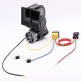 Soundoriginal Buzina De Ar De Carro Alto De 24 Volts Buzina De Caminhão Grande 130db Com Relé Automotivo Buzina Elétrica Para Carro De Caminhão Motocicleta (24v Preto)