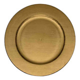 Sousplat Redondo Dourado Polipropileno