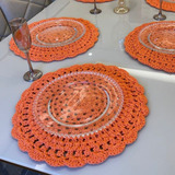 Sousplat Sulpa De Crochê Kit 8 Peças Croche Mega Promoção