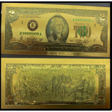 Souvenir Cedula De 2 Dollars Jefferson Selo Verde Fantas