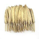 Sowder 50 Peças De Penas De Ganso Douradas Coloridas 4 6 Polegadas 10 15 Cm Para Decoração De Festa Acessórios De Roupas Penas De Pato Ouro 