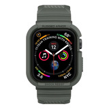 Spigen Rugged Armor Pro M green Apple Watch S 6 5 4 44mm Cor Da Caixa Verde escuro Cor Da Pulseira Verde escuro
