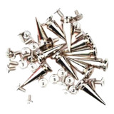 Spike 20unid Rebite Cone Tachinha Para Roupa Punk 25mm Prata