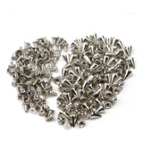 Spikes Rebite Cone C Parafuso Punk Prata 100 Unidades