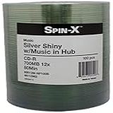 Spin X 100 12X Música De Áudio Digital CD R 80min 700 MB Prata Brilhante