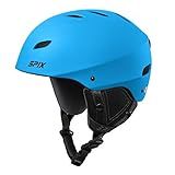 SPIX Capacete De Esqui Capacete De Snowboard Tamanho Padrão De Segurança ASTM Ajustável Para Adultos Jovens Homens E Mulheres M Azul 