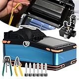 Splicer Fusão Fibra óptica Com 6 Eletrodos E Talo Fibra Emenda Kit Ferramentas Decapagem Máquina Fusão Arco Fibra óptica 6 Motor Suporte OPM VFL Núcleo De Fibra E Alinhamento De Revestimento