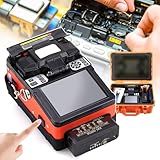 Splicer Fusão Fibra óptica Emenda 7S Aquecimento 18S Para Emenda FTTH E Cabo Máquina Fusão Arco Cabo Fibra óptica Alinhamento Automático Com Eletrodos 4pcs Cutelo Kit Ferramentas Decapagem