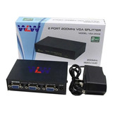 Splitter Vga 1x2 Distribuidor / Divisor De Sinal De Video Nf