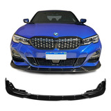 Spoiler Bmw Black Piano 320 330 340 G20 Ajustável Front Lip